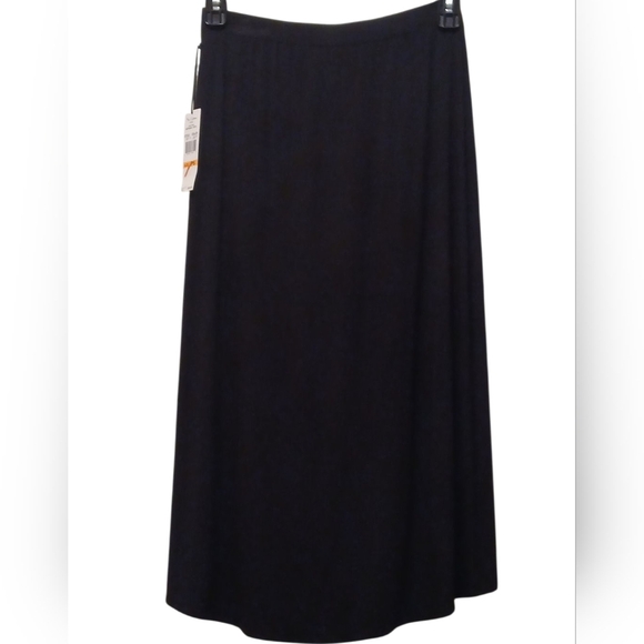 Nue options - NWT, Black Midi Length,95% Rayon & 5% Spandex, Elastic Waist, Faux - Picture 2 of 8